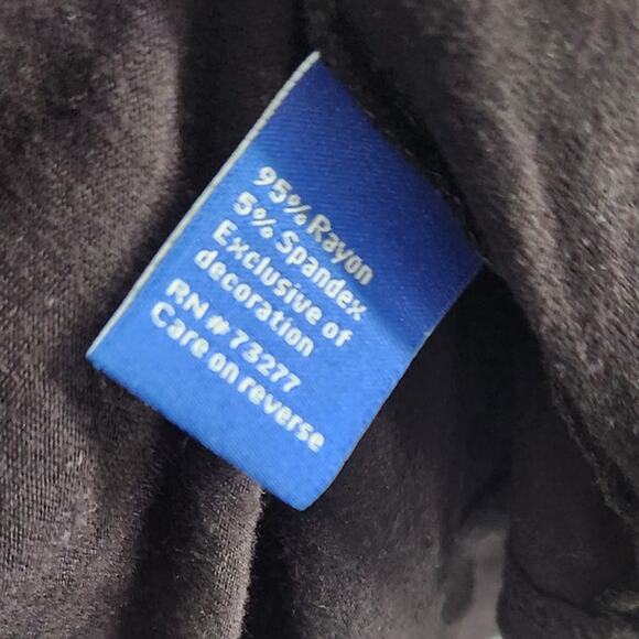 Apt 9 Black Layered Short Sleeve Top - Women's Size Large - Picture 4 of 4